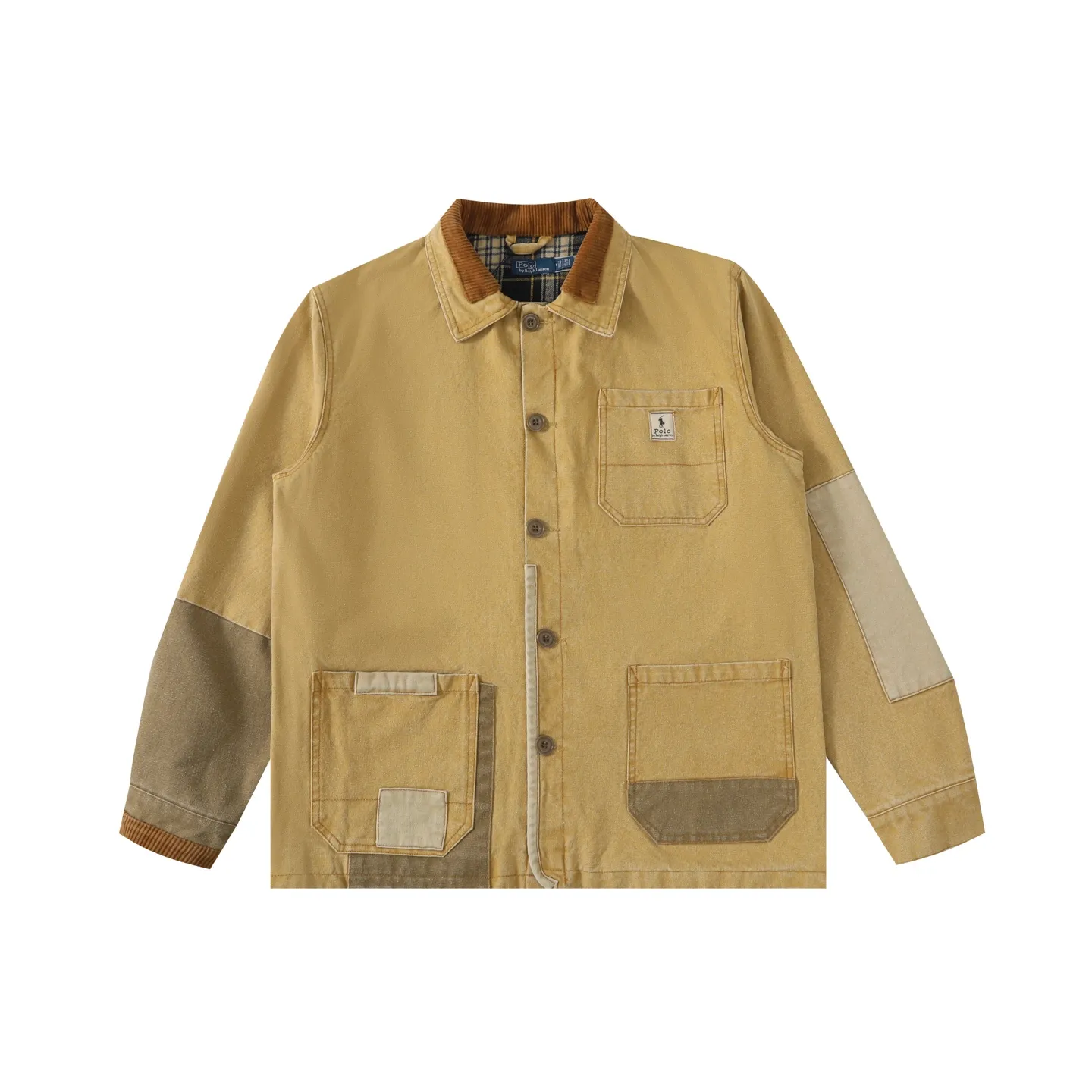 P490 #R12 Ralph Lauren Ralph Lauren Barn style heavy-duty washed distressed vintage jacket, same style for men and women POLO Ralph Lauren 25th Spring New Casual splicing versatile jacket WMPOOTWN top is light and soft to wear, which is also the Barn style that is very popular recently. The version is very correct, comfortable to wear and has a sense of style at the same time. The splicing details are also very delicate. The 100% pure cotton has just the right hardness and is not that stiff!! It is a very outstanding piece, and the texture and fit can be seen immediately on the upper body. This collection is fantastic, both in design and fabric.  Retro and Timeless Color: Khaki Size: M-XXL M: Bust 120 Length 72 Sleeve Length 62 Shoulder Width 49 L: Bust 124 Length 74 Sleeve Length 63 Shoulder Width 50